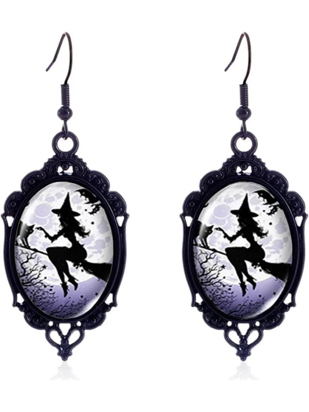 Women’s Grey Jewelry Set Blue Halloween Victorian Punk Gothic Necklace Earring
